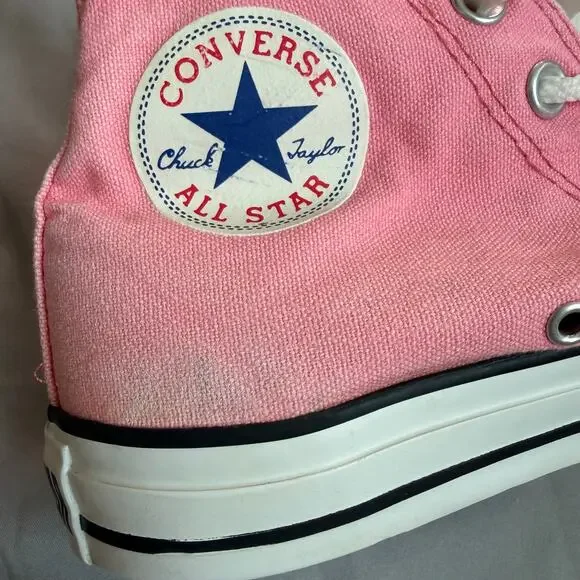 Converse Chuck Taylor All Star Pink High Top Sneakers Women's 8 / Men's 6 - Picture 5 of 9